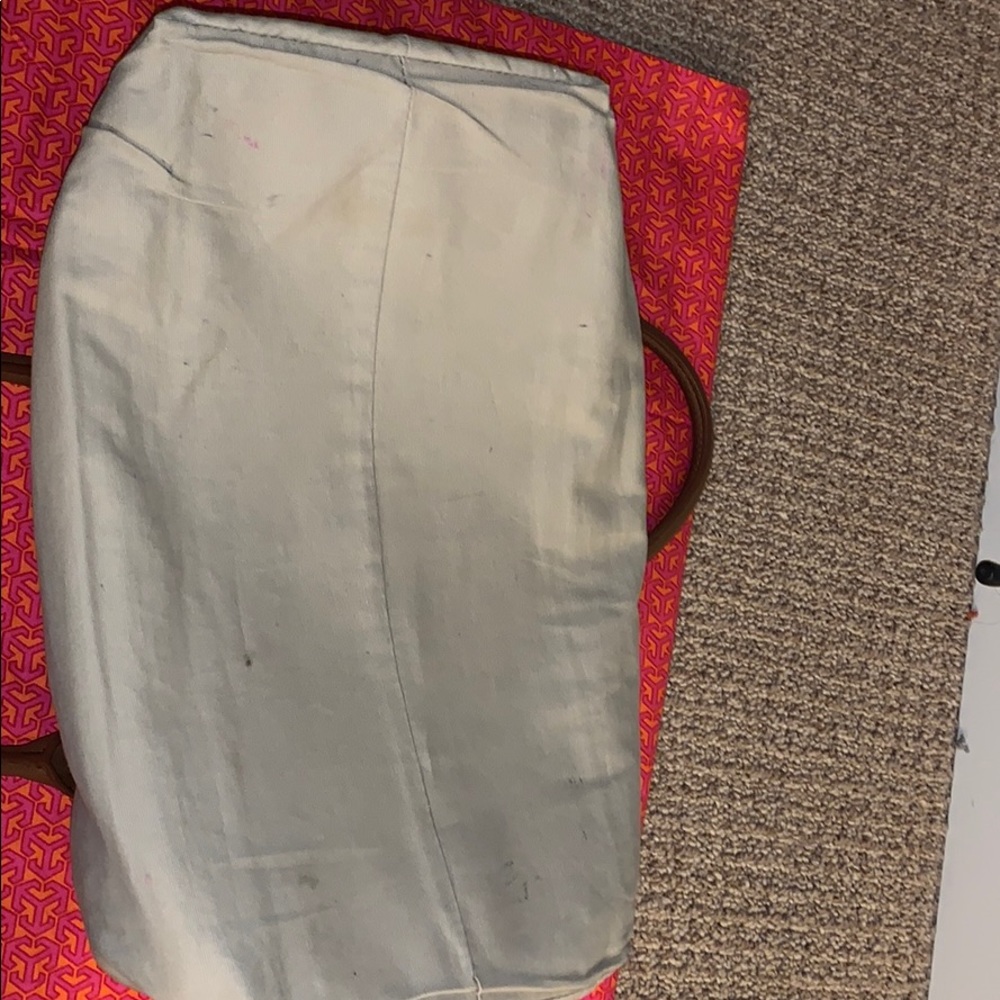 Tory Burch Tan Leather Perforated Logo Tote - Picture 9 of 12